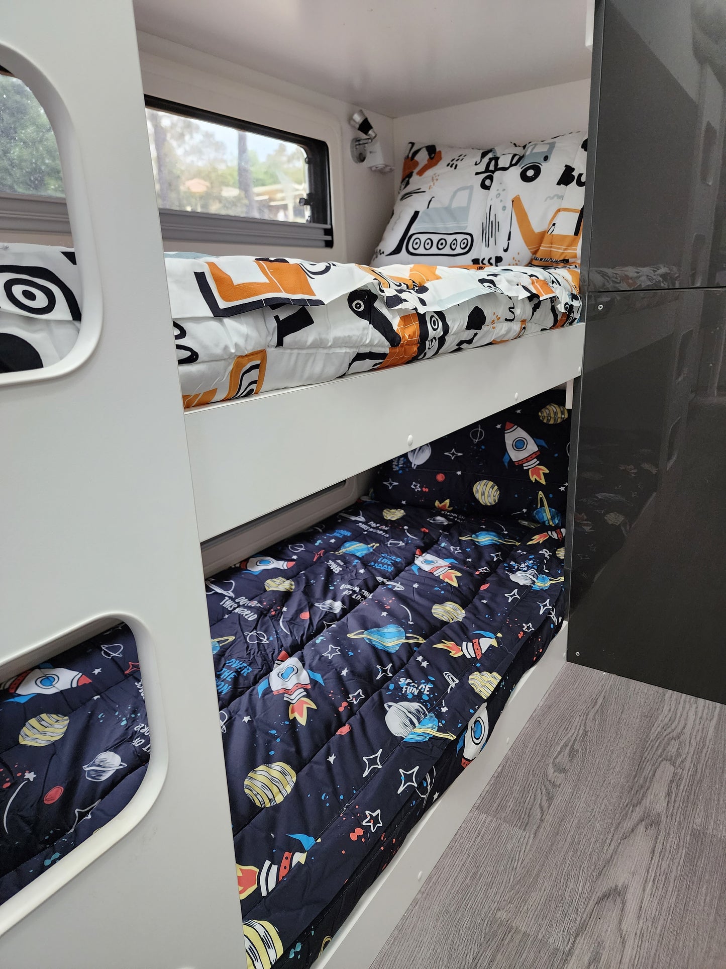 Single Bunk Bed Caravan Zip Quilt - Space