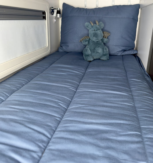 Powder Blue Caravan Complete Bedding Set - Single